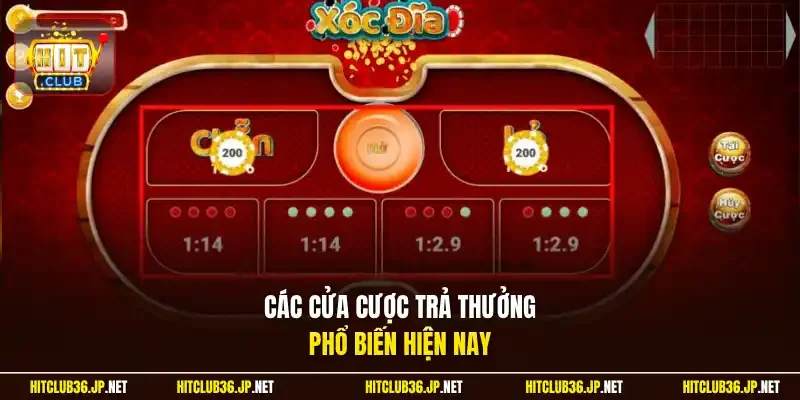 Các cửa cược trả thưởng phổ biến hiện nay