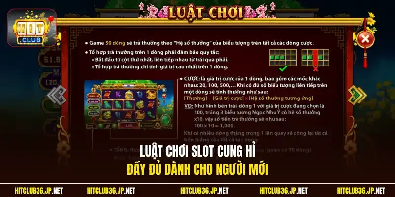 Luật chơi slot Cung Hỉ  đầy đủ dành cho người mới